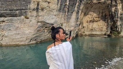 Aferdita Shehu. Veduta panoramica del maestoso Canion di Osumit
